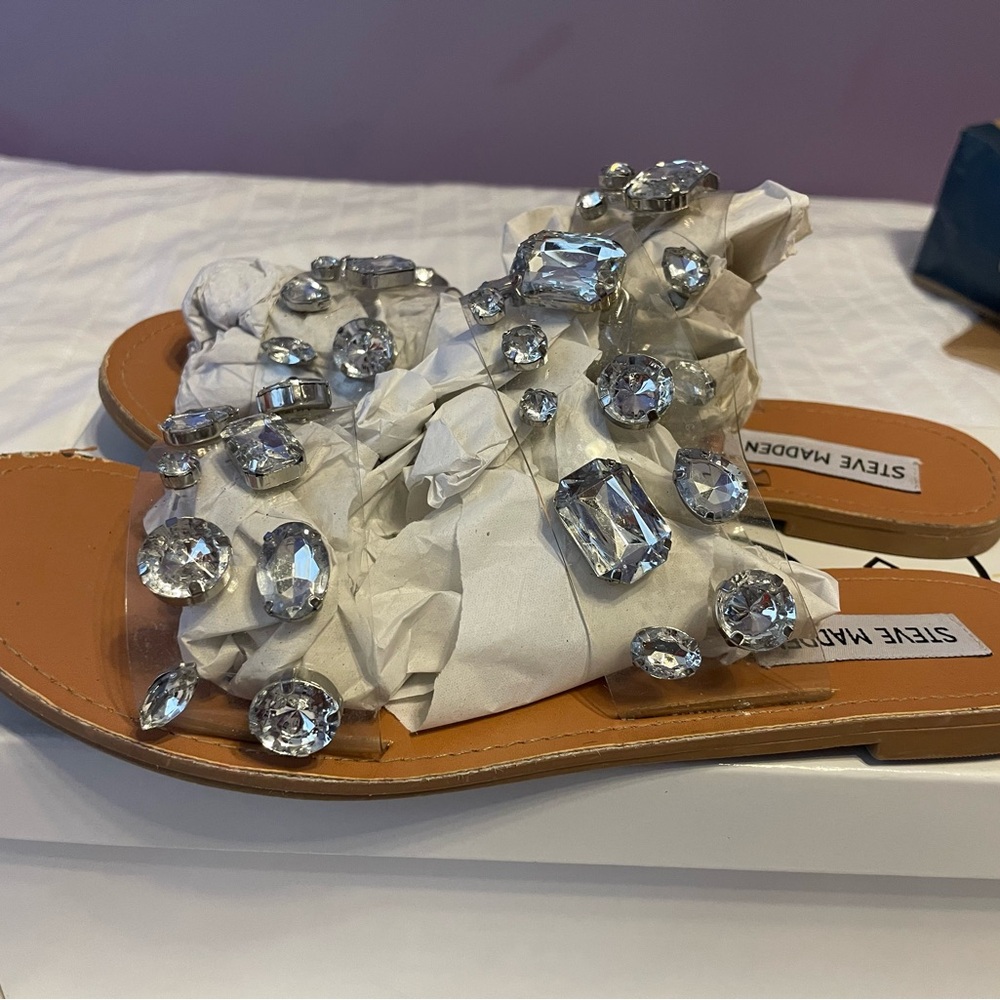 Steve Madden Women's Embellished Sandals - White